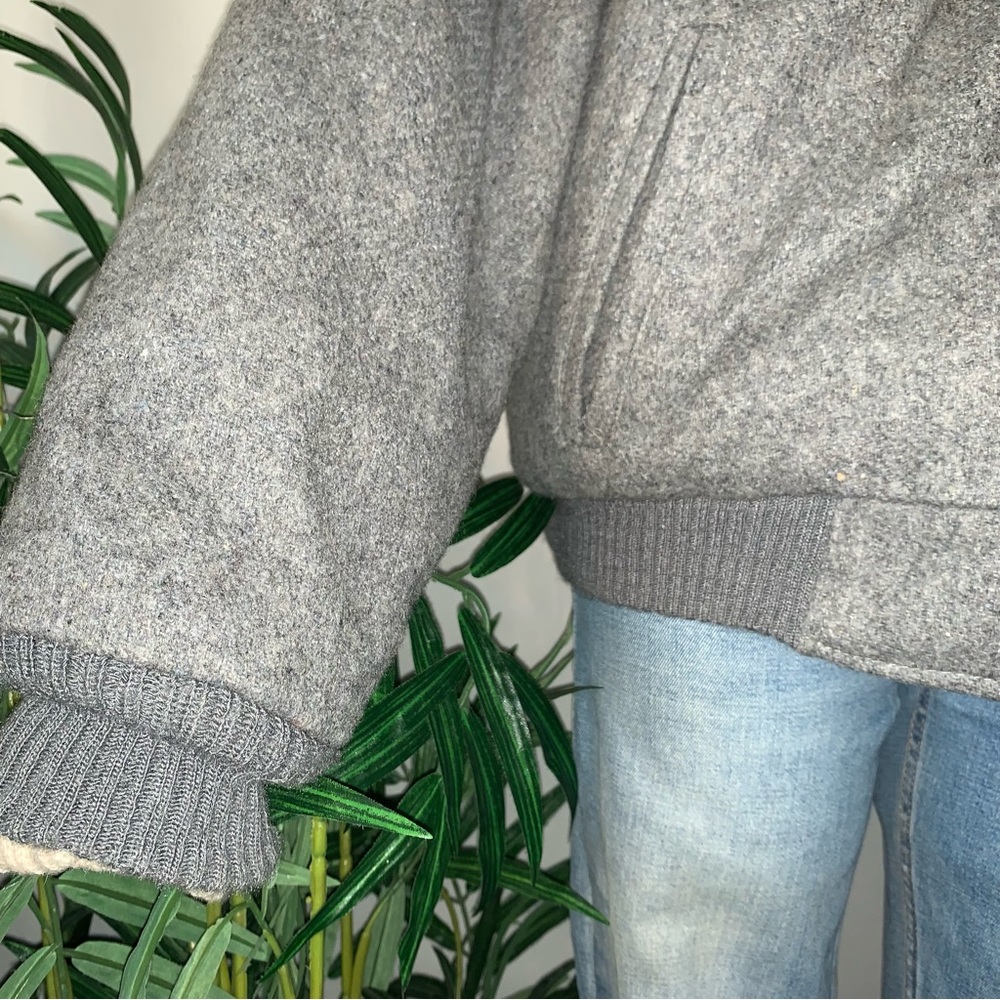 v i n t a g e :: Wool Warm Padded Lined Tweed Bomber Jacket - Picture 13 of 15